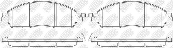 NiBK PN0644 - Brake Pad Set, disc brake autospares.lv