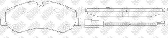 NiBK PN0667W - Brake Pad Set, disc brake autospares.lv