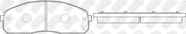 NiBK PN0600 - Brake Pad Set, disc brake autospares.lv