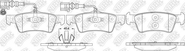 NiBK PN0611W - Brake Pad Set, disc brake autospares.lv