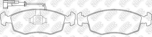 NiBK PN0631W - Brake Pad Set, disc brake autospares.lv