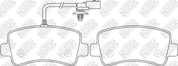 NiBK PN0638W - Brake Pad Set, disc brake autospares.lv