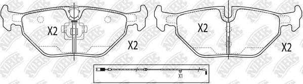 NiBK PN0014W - Brake Pad Set, disc brake autospares.lv