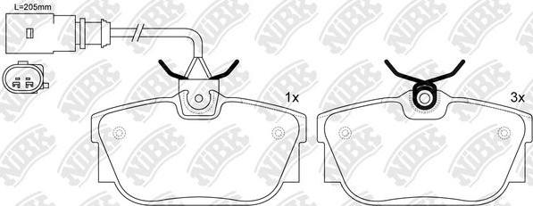 NiBK PN0035W - Brake Pad Set, disc brake autospares.lv