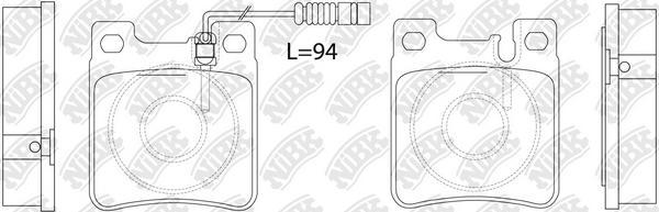 NiBK PN0030W - Brake Pad Set, disc brake autospares.lv