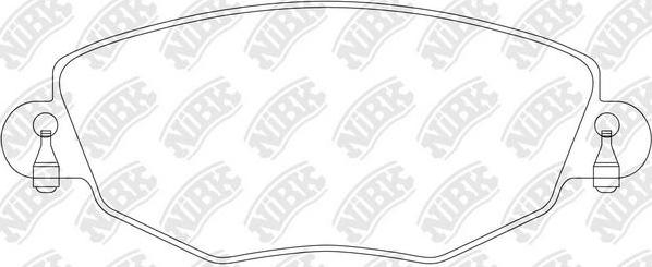 NiBK PN0159 - Brake Pad Set, disc brake autospares.lv