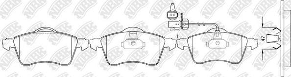 NiBK PN0108W - Brake Pad Set, disc brake autospares.lv