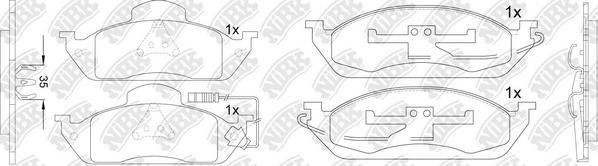 NiBK PN0116W - Brake Pad Set, disc brake autospares.lv