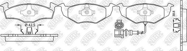 NiBK PN0113W - Brake Pad Set, disc brake autospares.lv