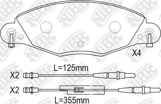 NiBK PN0184W - Brake Pad Set, disc brake autospares.lv