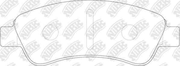 NiBK PN0182 - Brake Pad Set, disc brake autospares.lv