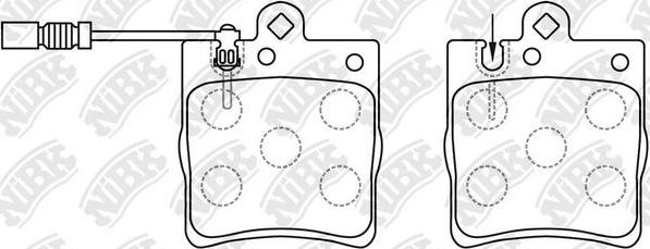 NiBK PN0126W - Brake Pad Set, disc brake autospares.lv