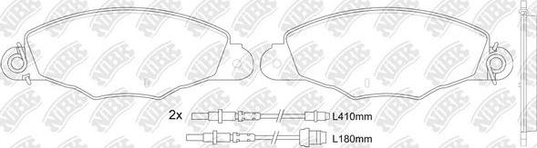 NiBK PN0837W - Brake Pad Set, disc brake autospares.lv