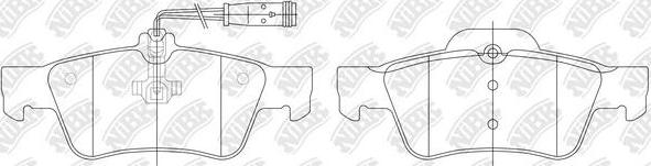 NiBK PN0344W - Brake Pad Set, disc brake autospares.lv