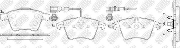 NiBK PN0353W - Brake Pad Set, disc brake autospares.lv