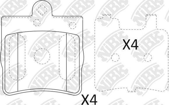 NiBK PN0310 - Brake Pad Set, disc brake autospares.lv