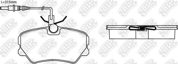 NiBK PN0297W - Brake Pad Set, disc brake autospares.lv