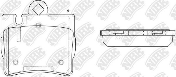 NiBK PN0200W - Brake Pad Set, disc brake autospares.lv