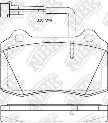 NiBK PN0202W - Brake Pad Set, disc brake autospares.lv