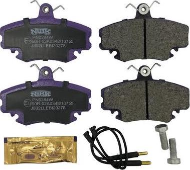 NiBK PN0284W - Brake Pad Set, disc brake autospares.lv