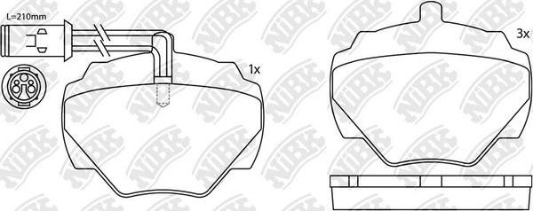 NiBK PN0237W - Brake Pad Set, disc brake autospares.lv