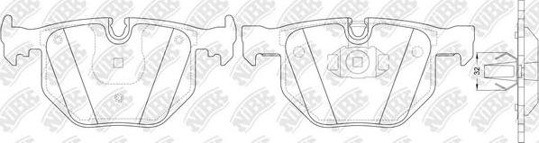 NiBK PN0228W - Brake Pad Set, disc brake autospares.lv