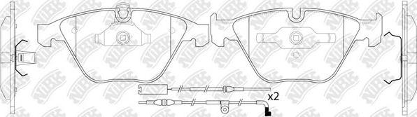 NiBK PN0222W - Brake Pad Set, disc brake autospares.lv