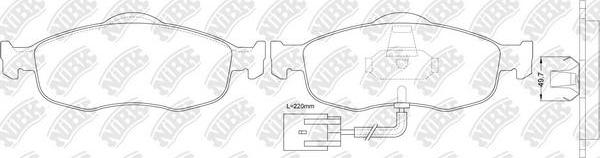 NiBK PN0277W - Brake Pad Set, disc brake autospares.lv