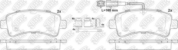 NiBK PN0708W - Brake Pad Set, disc brake autospares.lv