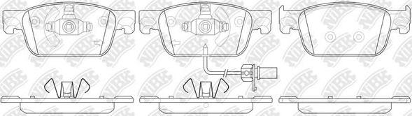 NiBK PN0732W - Brake Pad Set, disc brake autospares.lv