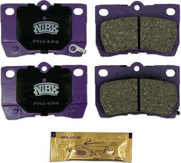 NiBK PN1494 - Brake Pad Set, disc brake autospares.lv