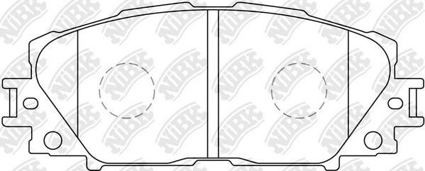 NiBK PN1508 - Brake Pad Set, disc brake autospares.lv