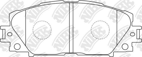 NiBK PN1508 - Brake Pad Set, disc brake autospares.lv