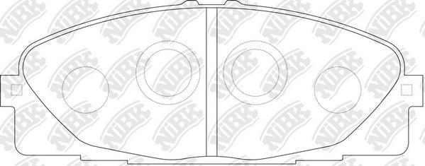 NiBK PN1516 - Brake Pad Set, disc brake autospares.lv