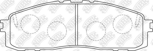 NiBK PN1142 - Brake Pad Set, disc brake autospares.lv