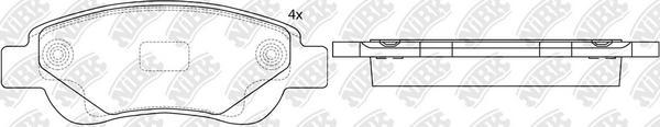 NiBK PN1841 - Brake Pad Set, disc brake autospares.lv