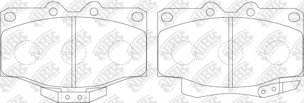 NiBK PN1350 - Brake Pad Set, disc brake autospares.lv