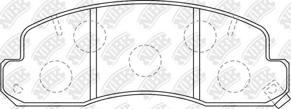 NiBK PN1388 - Brake Pad Set, disc brake autospares.lv