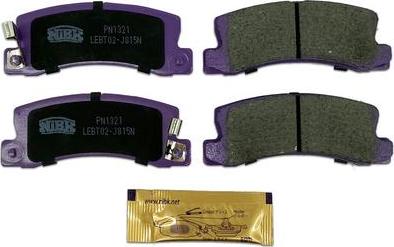 NiBK PN1321 - Brake Pad Set, disc brake autospares.lv