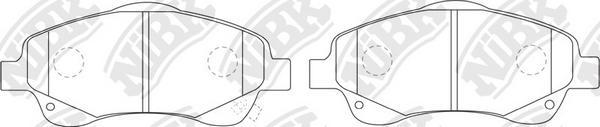 NiBK PN1233 - Brake Pad Set, disc brake autospares.lv