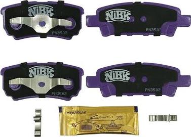 NiBK PN3502 - Brake Pad Set, disc brake autospares.lv