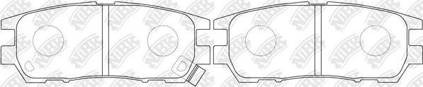 NiBK PN3280 - Brake Pad Set, disc brake autospares.lv