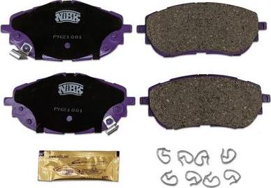 NiBK PN21001 - Brake Pad Set, disc brake autospares.lv