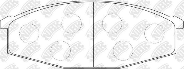 NiBK PN2132 - Brake Pad Set, disc brake autospares.lv