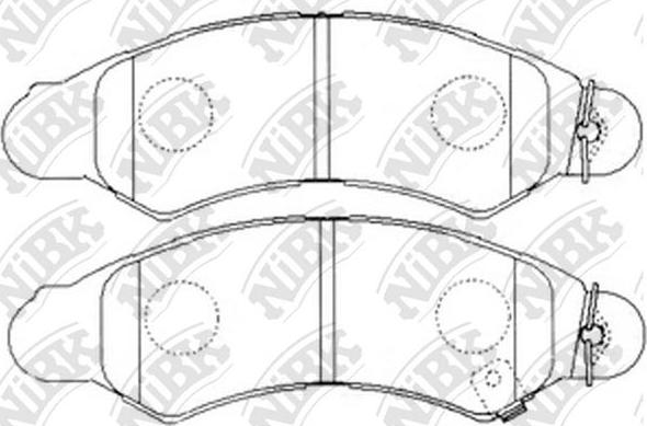 NiBK PN7477 - Brake Pad Set, disc brake autospares.lv