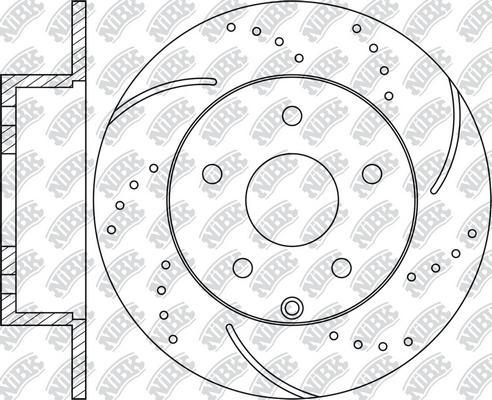 NiBK RN1302DSET - High Performance Brake Disc autospares.lv