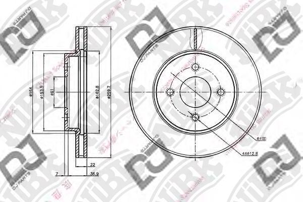 NiBK RN22003 - Brake Disc autospares.lv