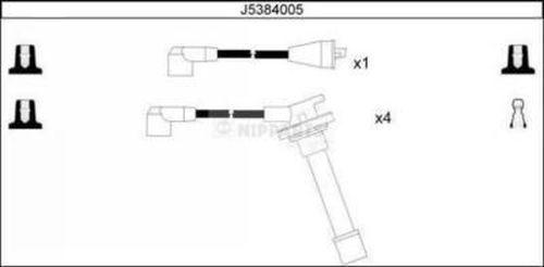 Nipparts J5384005 - Ignition Cable Kit autospares.lv