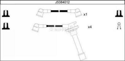 Nipparts J5384012 - Ignition Cable Kit autospares.lv