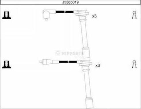 Nipparts J5385019 - Ignition Cable Kit autospares.lv